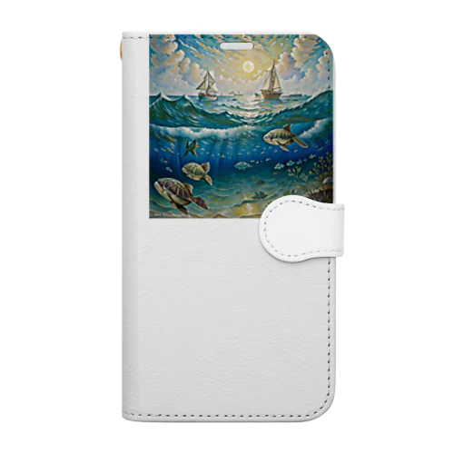 海の生き物 Book-Style Smartphone Case