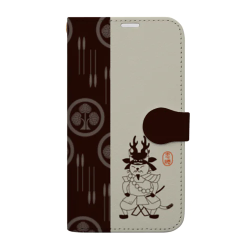 忠勝ねこ【戦国猫武将シリーズ】スマホケース Book-Style Smartphone Case