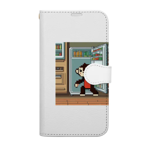 冷蔵庫の中の冒険猿 Book-Style Smartphone Case