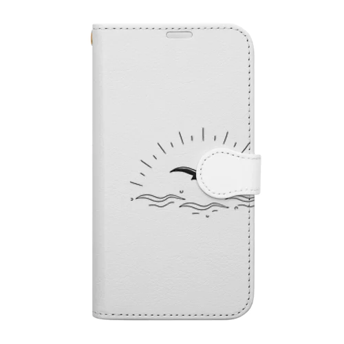 波と鳥 Book-Style Smartphone Case