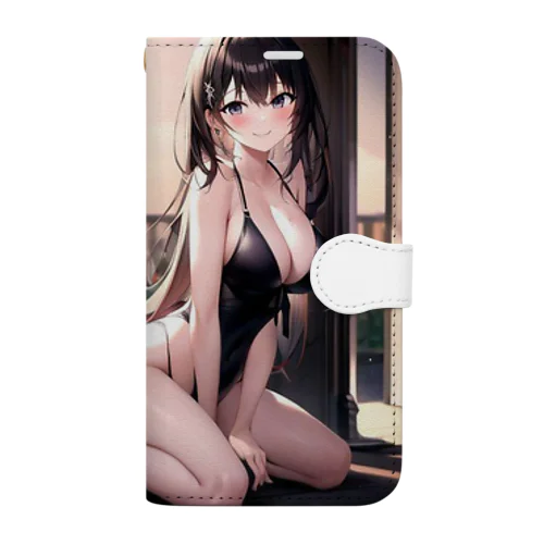 黒いビキニの女の子5 Book-Style Smartphone Case