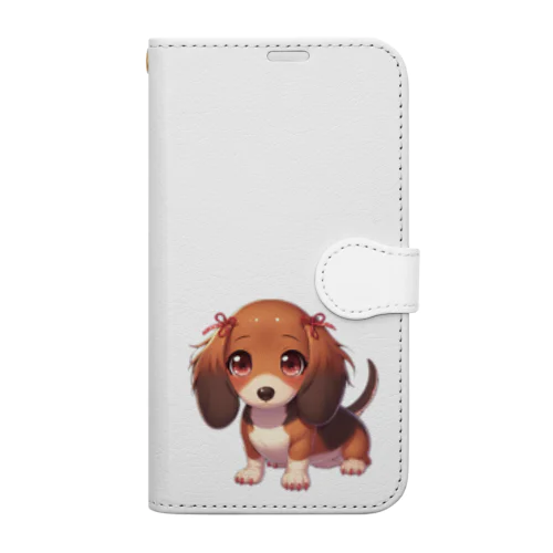 ミニチュアダックス　女の子　アイテム Book-Style Smartphone Case