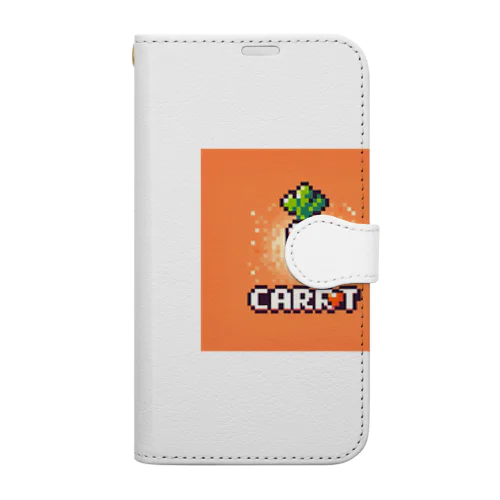 ドット絵「にんじん」 Book-Style Smartphone Case