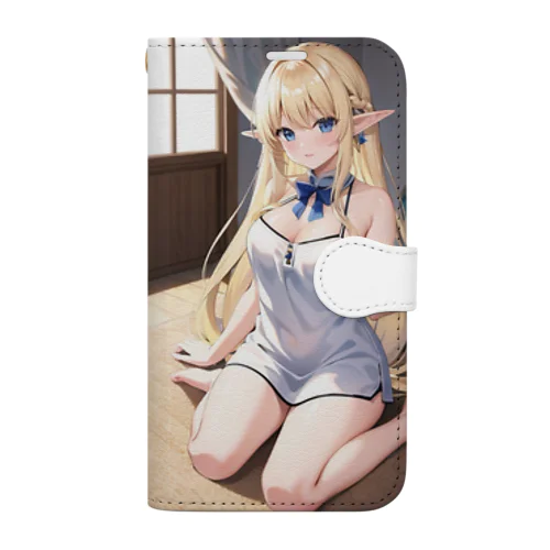 金髪エルフ美女 Book-Style Smartphone Case