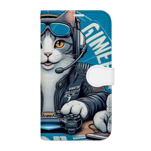 猫とプロゲーマー Book-Style Smartphone Case