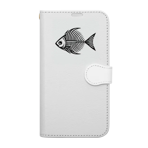 骨の魚 Book-Style Smartphone Case