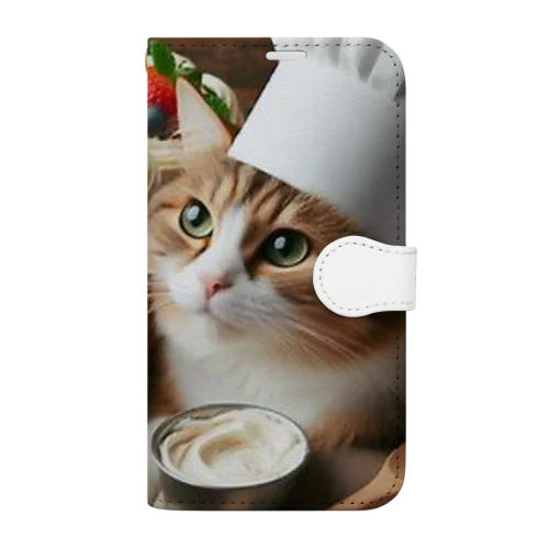 猫とパティシエ Book-Style Smartphone Case