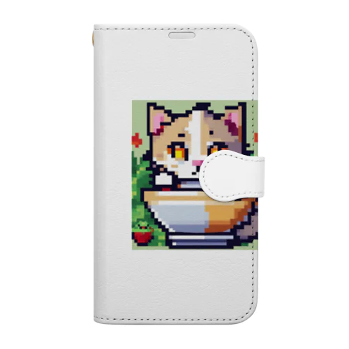 マグカップかくれんぼ猫 Book-Style Smartphone Case