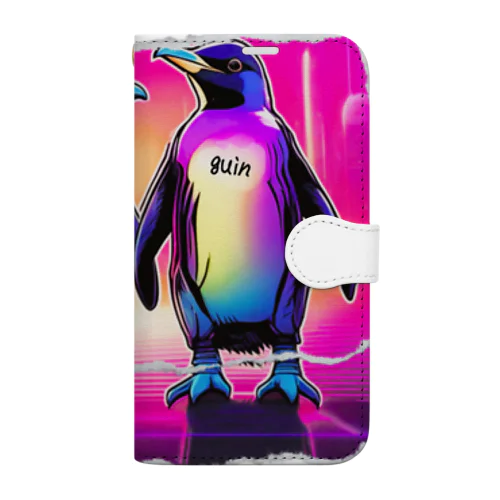 【Neon Animals】仲良しPENGUIN🐧 Book-Style Smartphone Case