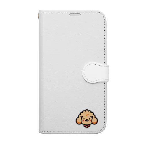 はにかみプードル Book-Style Smartphone Case