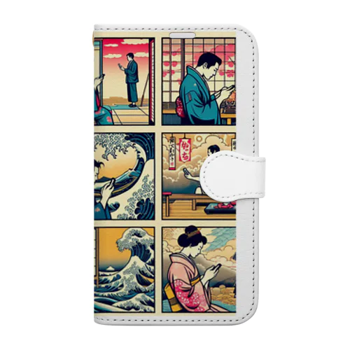 スマホ依存症 Book-Style Smartphone Case