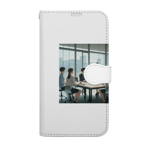 会議中＠サラリーマン Book-Style Smartphone Case