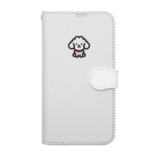 白プードル Book-Style Smartphone Case