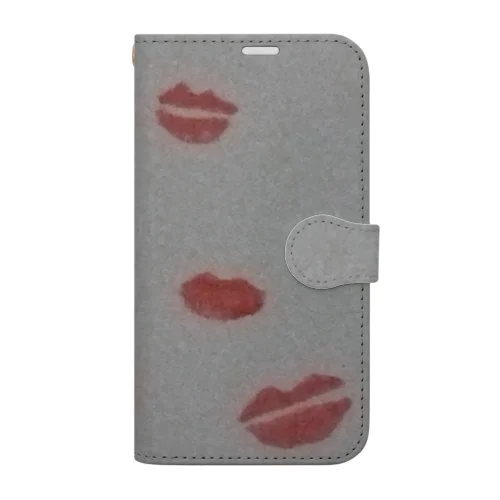 💋キスマーク？ Book-Style Smartphone Case