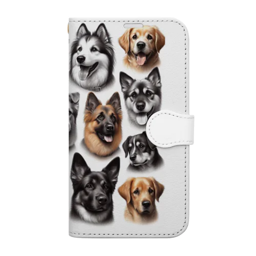 かっこいい大型犬 Book-Style Smartphone Case