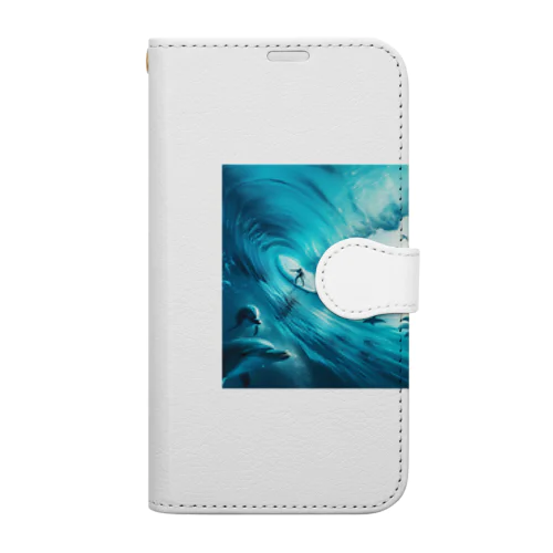 サーファーと海 Book-Style Smartphone Case