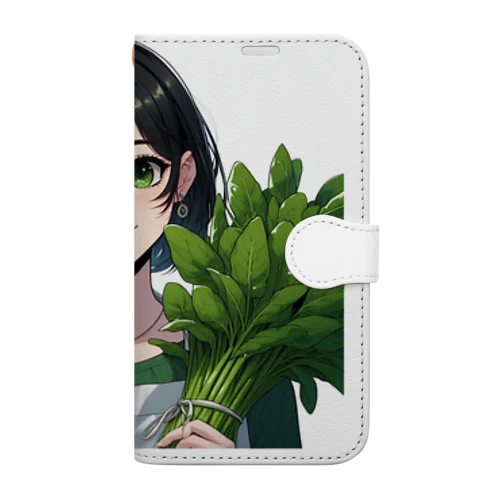 今日は、ほうれん草で良いですか？ Book-Style Smartphone Case