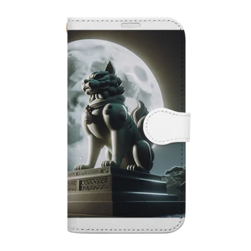 月夜の狛犬 Book-Style Smartphone Case