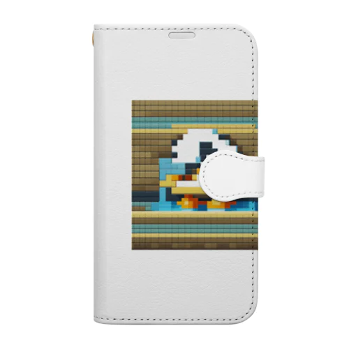 水しぶきをあげるアヒルの足指 Book-Style Smartphone Case