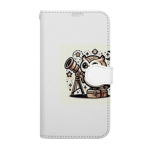 星空とフクロウ - 天文学者コレクション」 Book-Style Smartphone Case