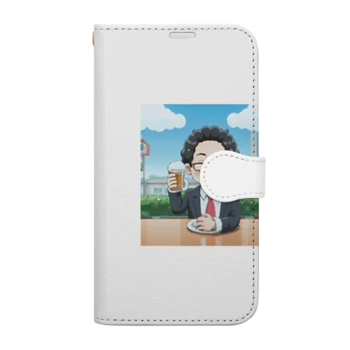 外で昼から乾杯＠サラリーマン Book-Style Smartphone Case