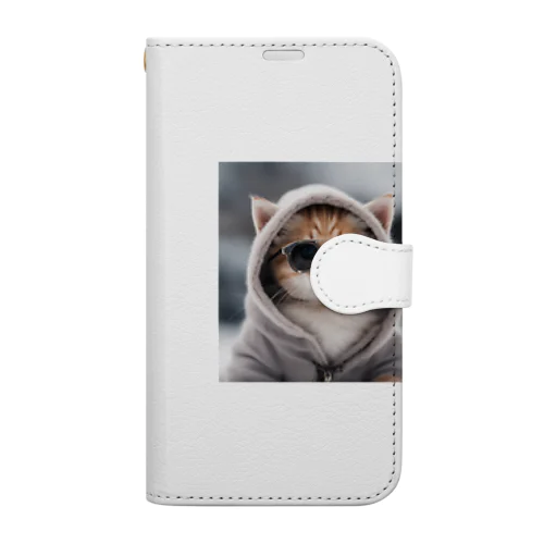 グラサン猫7 Book-Style Smartphone Case