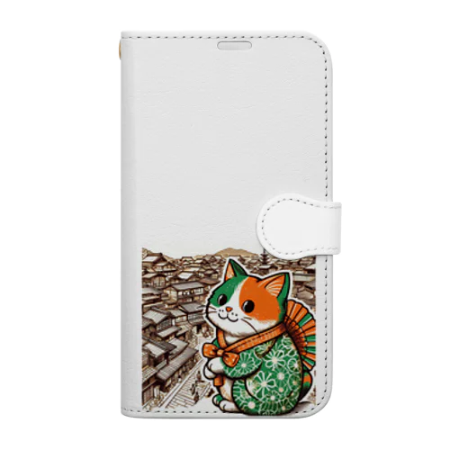 おのぼり猫ベエ Book-Style Smartphone Case