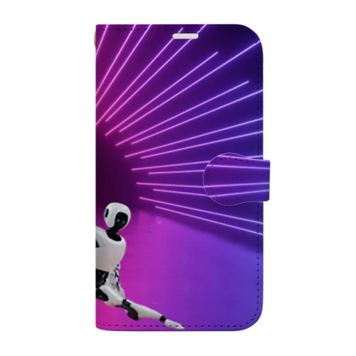 踊るロボット🤖 Book-Style Smartphone Case