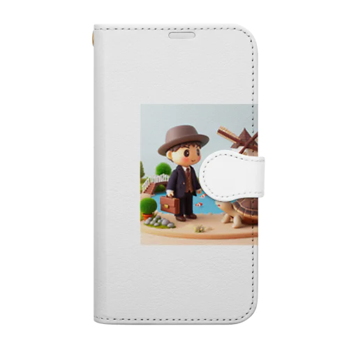 リクガメ君と僕 Book-Style Smartphone Case