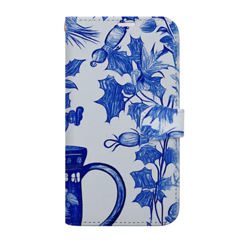 花の詩カップ(The Flower Poetry Cup) Book-Style Smartphone Case