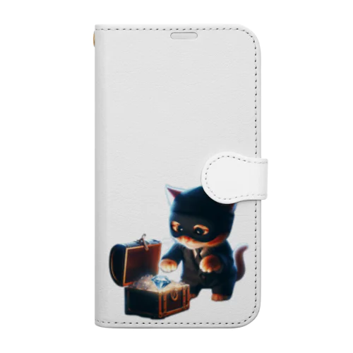 猫　泥棒 Book-Style Smartphone Case