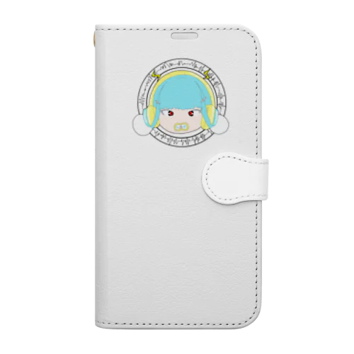 ばぶ忍（青） 手帳型スマホケース