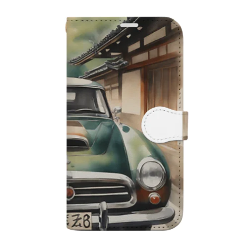 レトロで魅力的な自動車 Book-Style Smartphone Case