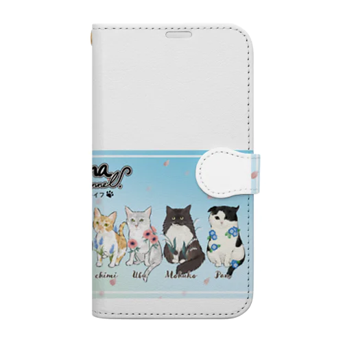 Hana Channel.春のデザイン Book-Style Smartphone Case