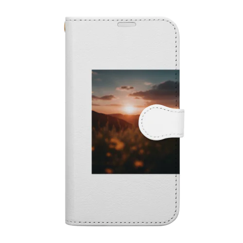 夕暮れ時の景色 Book-Style Smartphone Case