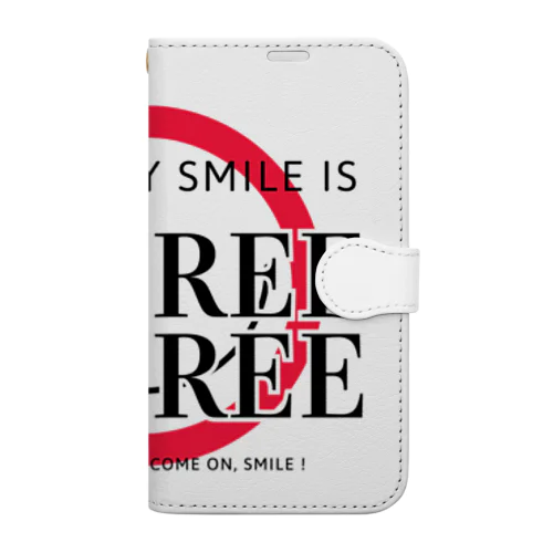 笑顔は無料です Book-Style Smartphone Case