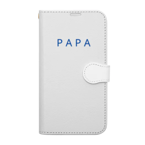 PAPA（ブルー） 手帳型スマホケース