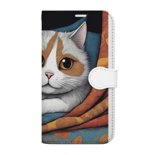 たぬき猫 Book-Style Smartphone Case