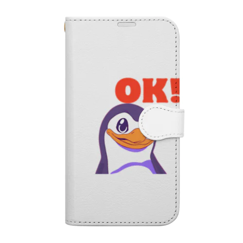 OKペンギン 手帳型スマホケース