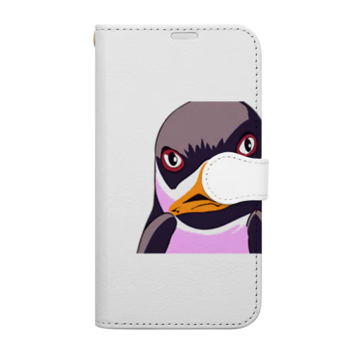 怒りのペンギン 手帳型スマホケース