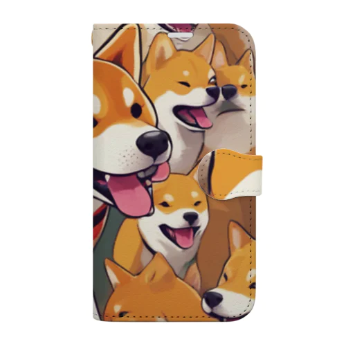 元気な柴犬 Book-Style Smartphone Case