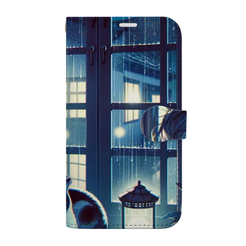 雨になったね Book-Style Smartphone Case