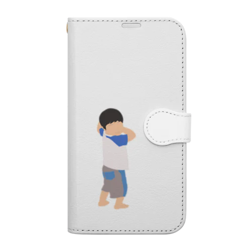 だるまさんがころんだをする子ども Book-Style Smartphone Case