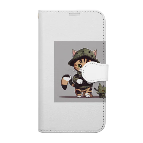 戦闘ネコ Book-Style Smartphone Case