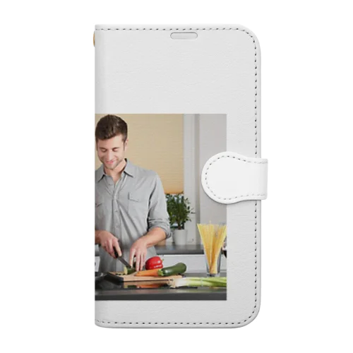 料理カップル Book-Style Smartphone Case