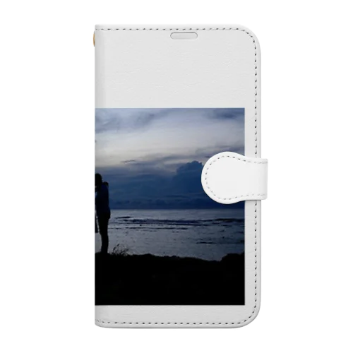 海夕方カップル Book-Style Smartphone Case