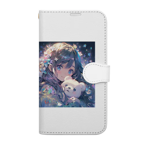 かわいい！クマ抱っこ♪ Book-Style Smartphone Case