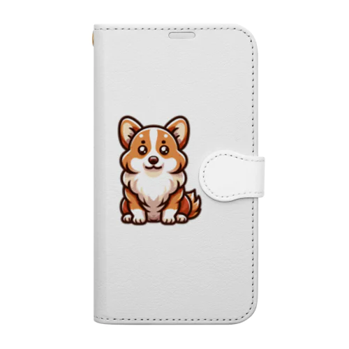 ウェルシュ・コーギー・ペンブローク【かわいい動物たち】 Book-Style Smartphone Case