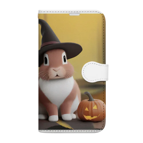 ハロウィンのうさぎ Book-Style Smartphone Case