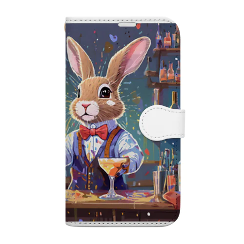 バーテンダーのうさぎ2 Book-Style Smartphone Case